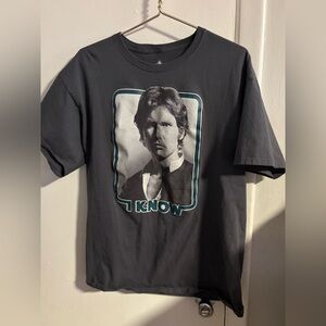 Disney Star Wars Han Solo I Know Graphic T Shirt Gray Size Large Cotton
(907)